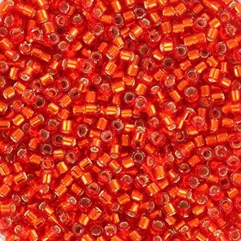 Miyuki Delica 11/0 DB-0043 Silverlined Flame Red