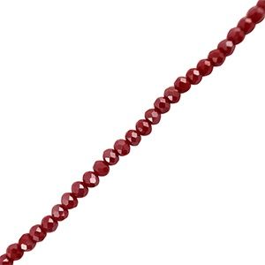 Top Facet kralen 3x2mm disc Dark red, 30 stuks
