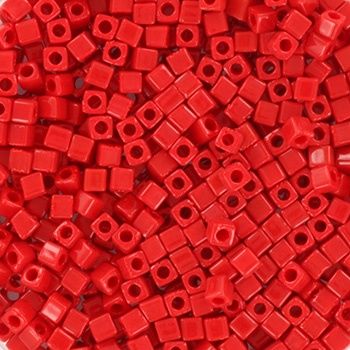 Miyuki Cube 1,8mm - 408 Opaque Red 2½ gram