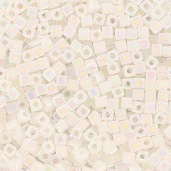 Miyuki Cube 1,8mm - 471 Opaque AB White 2½ gram