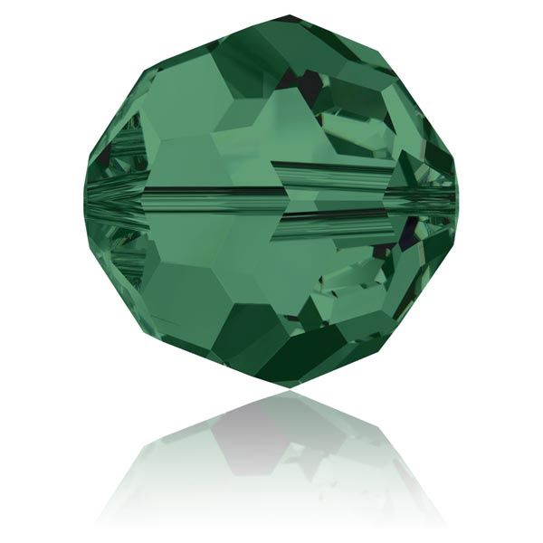 Swarovski Kraal 5000 rond 6mm Emerald, 2 stuks