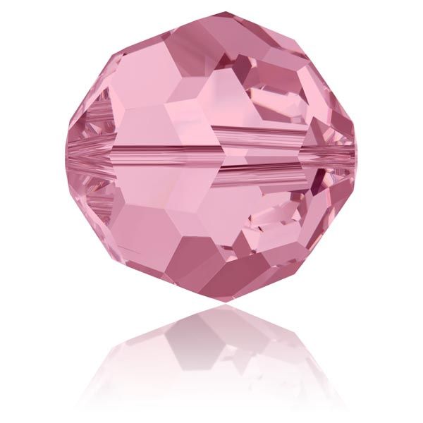 Swarovski Kraal 5000 rond 4mm Light Rose, 2 stuks