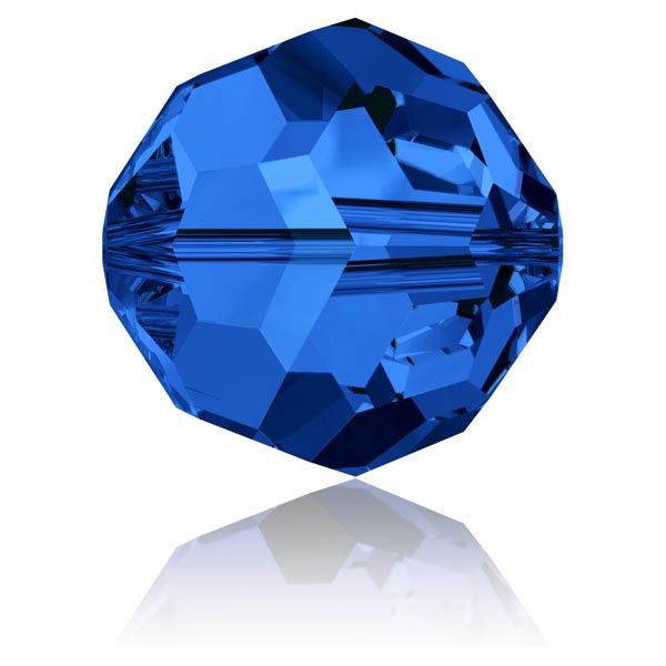 Swarovski Kraal 5000 rond 4mm Sapphire, 2 stuks