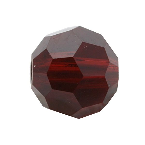 Swarovski Kraal 5000 rond 6mm Garnet, 2 stuks