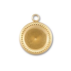 BY31® Roestvrij stalen (RVS) Stainless steel bedels met setting voor SS47 puntsteen Gold