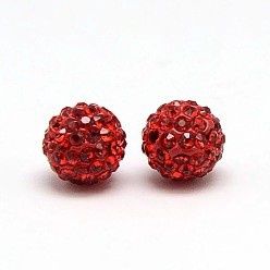 Shamballa kralen (6 mm) Siam, 2 stuks