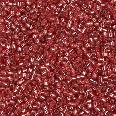 Miyuki Delica 11/0 DB- 2152 Duracoat Silverlined Dyed Watermelon