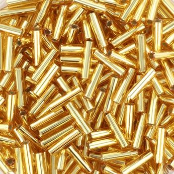 Miyuki Bugles 6mm Silverlined Gold 2½ gram