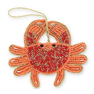 Trendy hanger krab Coral orange-red-gold 15x10 cm