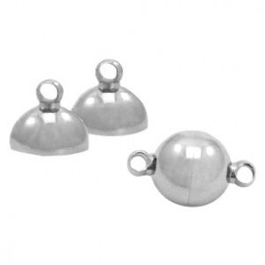 Roestvrij stalen (RVS) Stainless steel onderdelen magneetslot ball 10mm Antiek zilver