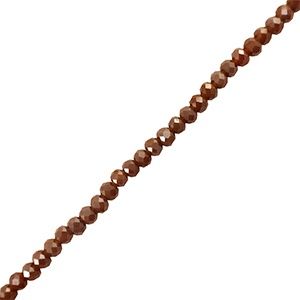 Top Facet kralen 6x4mm disc Dark red-brown, 20 stuks