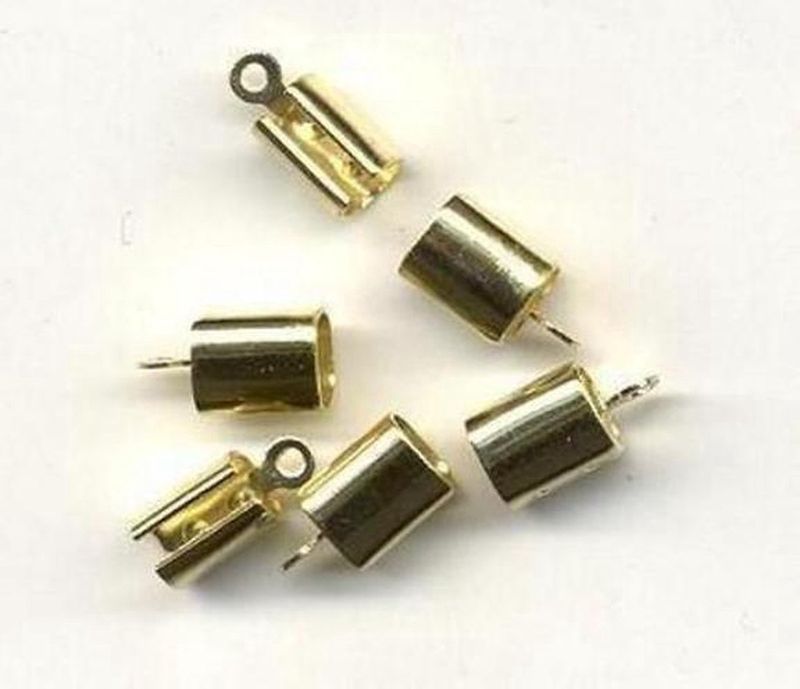 Veterklemmen groot goud, 6 stuks