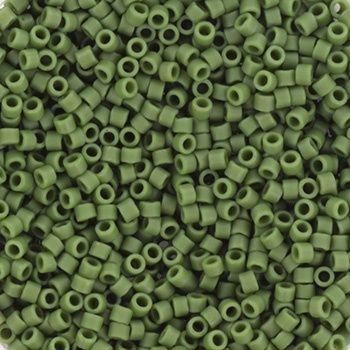 Miyuki Delica 11/0 DB-2291 Opaque Glazed Frosted Dark Green
