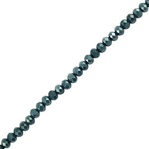 Top Facet kralen 3x2mm disc Dark green, 30 stuks
