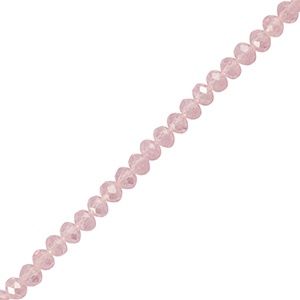 Top Facet kralen 3x2mm disc Light pink, 30 stuks