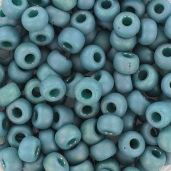 Miyuki Rocailles 6/0 4702 Opaque Glazed Frosted Rainbow Peacock