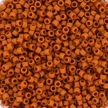 Miyuki Delica 11/0 DB-2287 Opaque Glazed Frosted Burned Orange