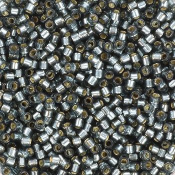 Miyuki Delica DB-2166 Duracoat Silverlined Dyed Light Blue Steel