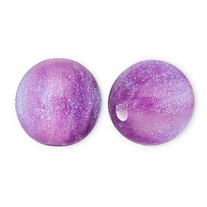 8 mm acryl kralen met glitter Purple-turquoise, per stuk