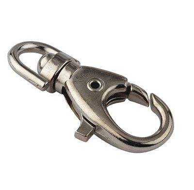 Sleutelhanger haak zilverkleur 35 mm