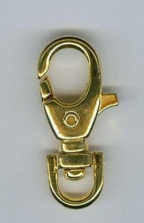 Sleutelhanger haak goudkleur 35 mm