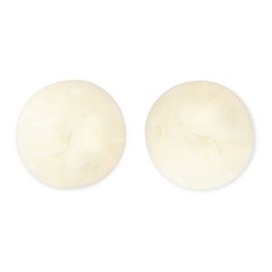16 mm acryl kralen rond Off white-marble, per stuk