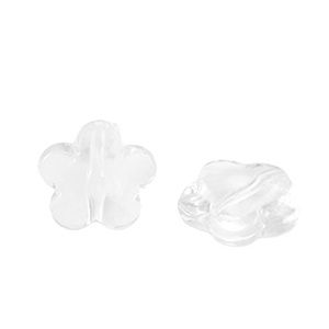 Acryl kralen bloem Transparant, 10 stuks