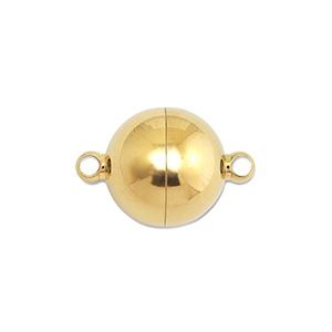 Roestvrij stalen (RVS) stainless steel onderdelen magneetsluiting bal 8mm Gold