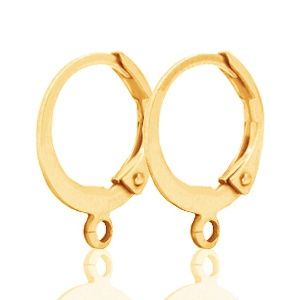 DQ Oorring Gold Plated 12 mm, per paar