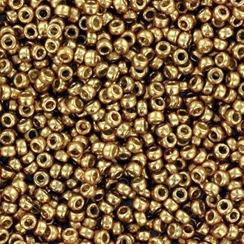 Miyuki Rocailles 15/0 4204 Duracoat Galvanized Champagne