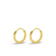 Onderdelen DQ metaal oorbellen creolen 12mm Goud (nikkelvrij)
