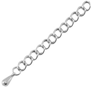 DQ metaal verlengketting Antiek zilver (nikkelvrij)