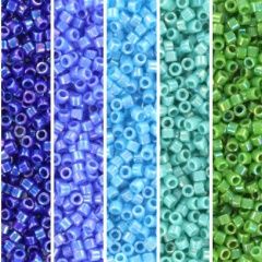 Miyuki Delica 11/0 - Opaque AB Green Blue mix
