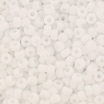 Miyuki Rocailles 8/0 0402F Opaque Matte White
