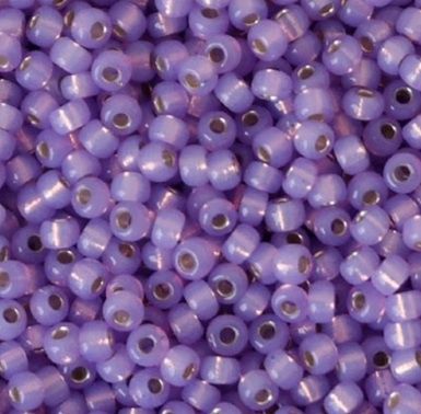 Miyuki Rocailles 8/0 649 Dyed Violet Alabaster Silverlined