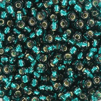 Miyuki Rocailles 8/0 0030 Silverlined Dark Teal