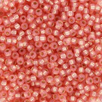 Miyuki Rocailles 11/0 0642 Silverlined Dyed Alabaster Salmon