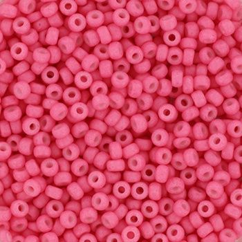 Miyuki Rocailles 11/0 2045 Opaque Matte Dyed Bright Pink