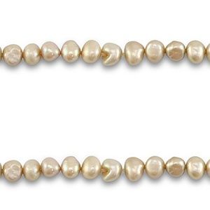 Zoetwaterparels nugget ovaal Light greenish grey 5mm x 4mm, 3 stuks