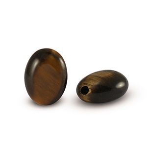 Natuursteen kralen tijgeroog ovaal Golden brown 8x6mm, per stuk