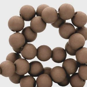 4 mm acryl kralen matt Coffee Brown, 5 gram