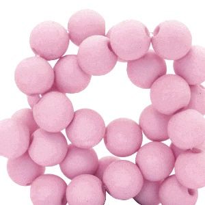 4 mm acryl kralen matt Lilac rose, 5 gram