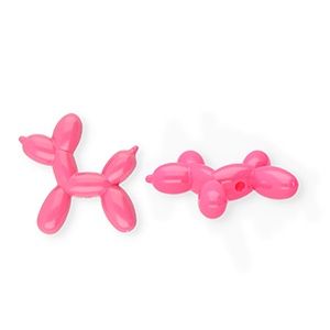 Acryl kralen shiny ballon hond 28,5mm