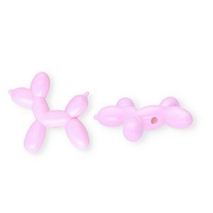 Acryl kralen shiny ballon hond 28,5mm, Colour: Pastel Lilac