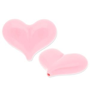 Acryl kralen hart Pink 33x44mm