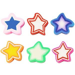 Polymeer kralen ster Multicolour, 5 stuks