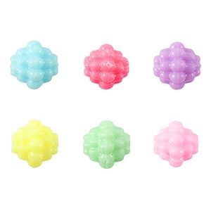 Acryl look kralen Multicolour pastel 10mm, 10 stuks