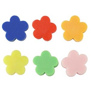 Polymeer kralen bloem 10mm Multicolour, 6 stuks
