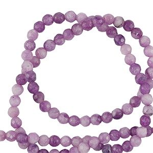 Natuursteen kralen 3mm facet geslepen Light purple, 10 stuks
