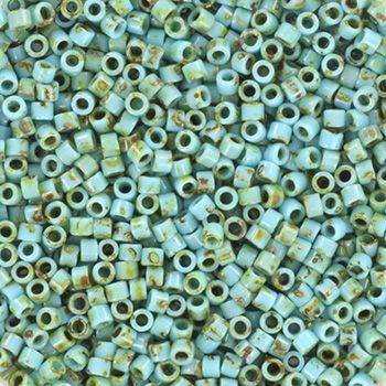 Miyuki Delica 11/0 DB-2264 Opaque Picasso Turquoise Blue